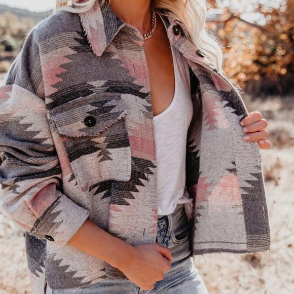 FLASH SALE!! Aztec Yellowstone Distressed Flannel Jacket - Picture 5 of 9